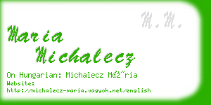 maria michalecz business card